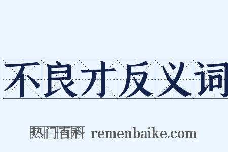 不良才反义词是什么意思的图片
